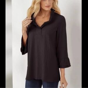 Soft Surroundings Constance Ruffle Top